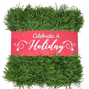 Décoration de Noël Herbe Verte, Guirlande de Noël Artificielles, Couronne de Fleurs Idéal pour Votre Porte, Mur ou Fenêtre - 5m