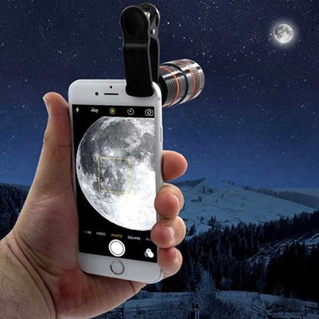Téléphone lentille Téléobjectif 8X Pour iPhone X XS Max Xr Externe clip-sur Télescope Zoom Smartphone Caméra Optique en verre paysage Lentilles